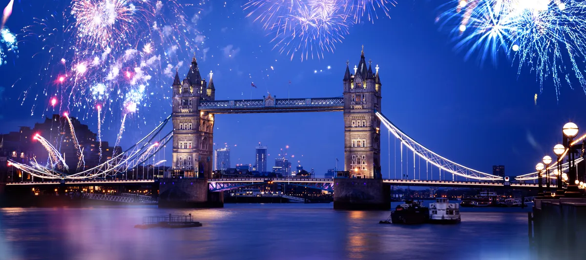 London Feuerwerk Themse