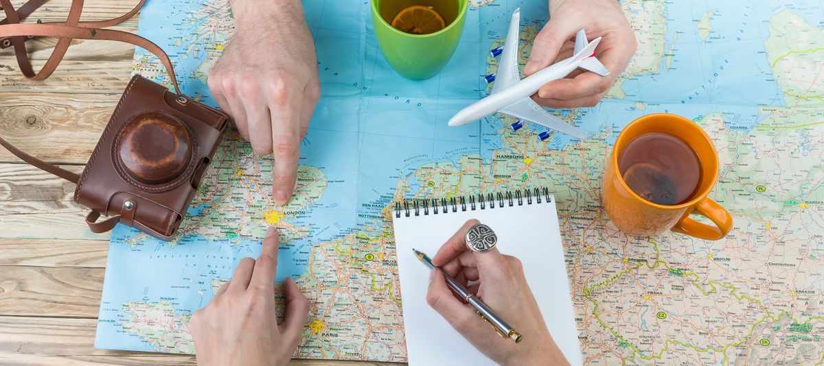 Karte Reisen Planung