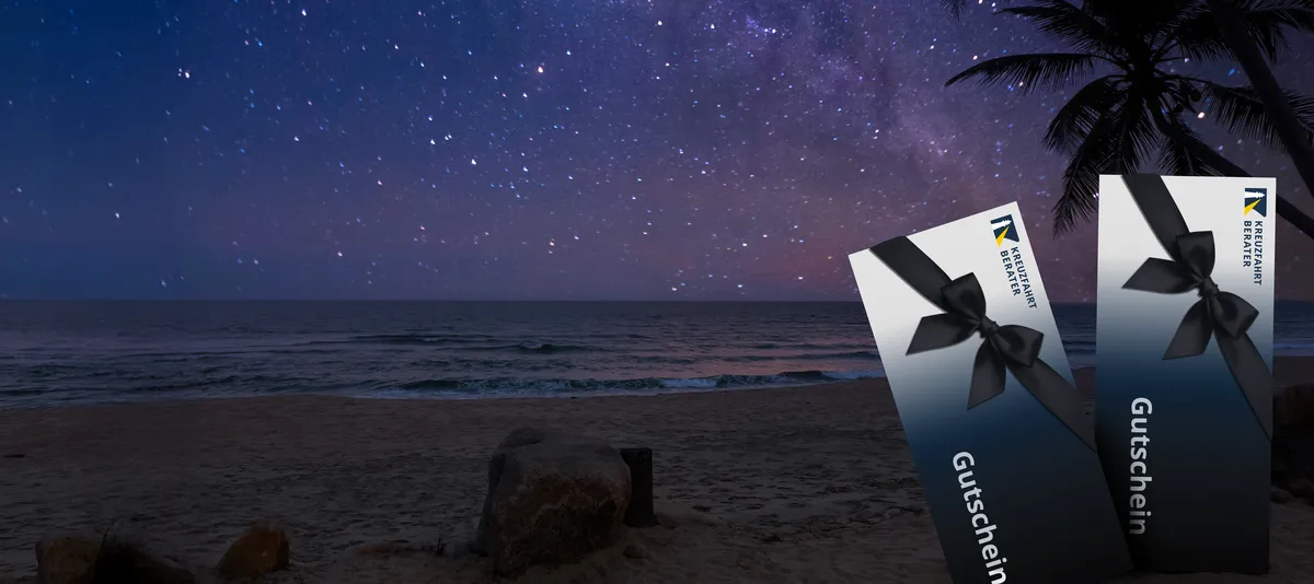 Strand bei Nacht, Kreuzfahrtberater Gutscheine